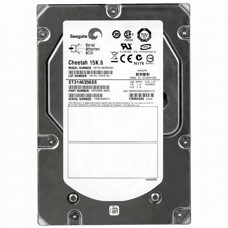 [ST3146356SS] Жесткий Диск Seagate 146gb Sas 3.5 St3146356ss