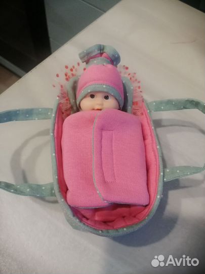 Пупс в люльке и конвертике
