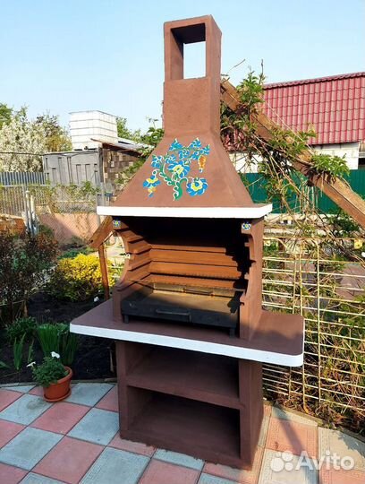 Печь барбекю/ мангал из бетона