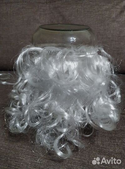 Борода для праздника белая