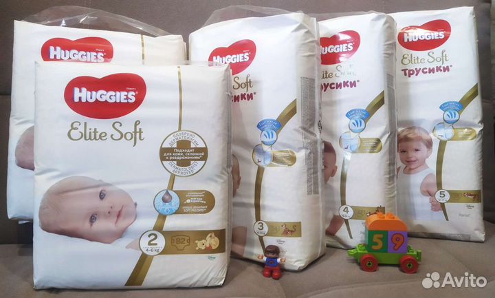 Подгузники и трусики Huggies Elite Soft 0-6