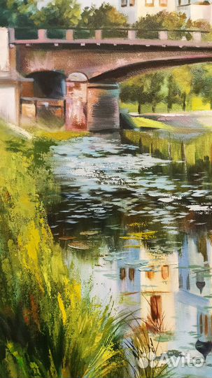 Картина маслом городской пейзаж