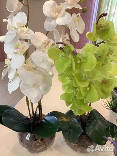Орхидея силикон ручной работы IKEA кашпо в дар