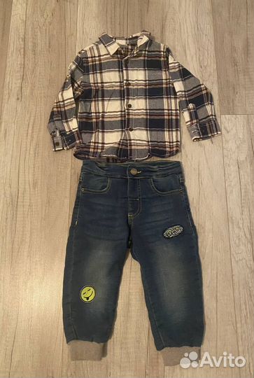 Рубашка и джинсы 86 см