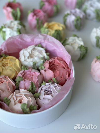 Зефирные цветы букет из зефира
