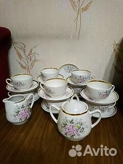 Чайные пары, молочник, сахарница