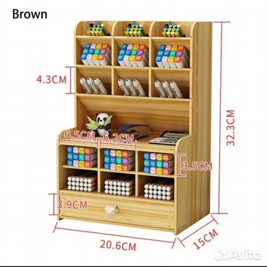 Органайзер для канцелярии деревянный
