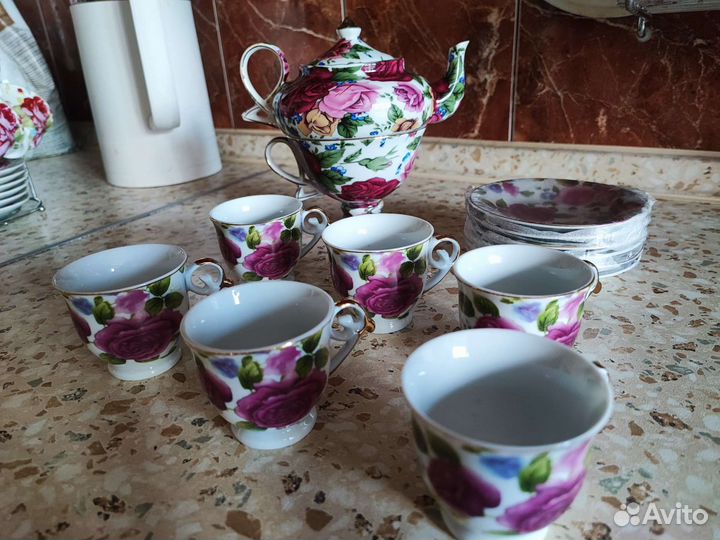 Кофейный сервиз на 6 персон, новый