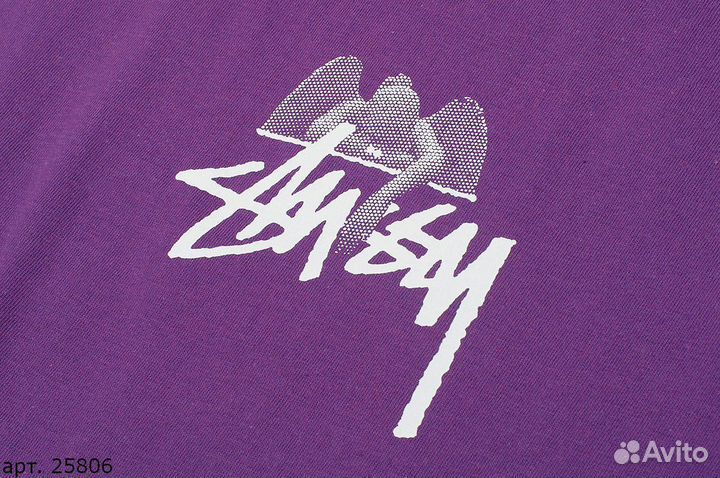 Футболка Stussy 8 angel фиолетовая