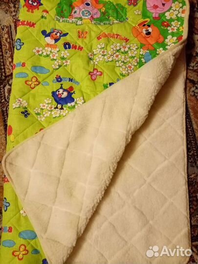 Одеяло детское с мехом под овчинку