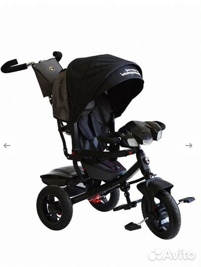 Трехколесный велосипед с ручкой Lamborghini