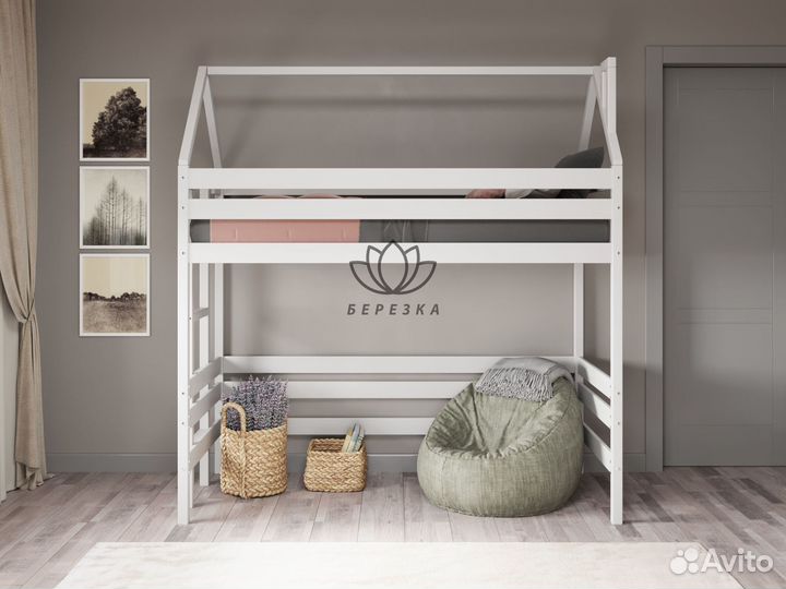 Кровать чердак из березы
