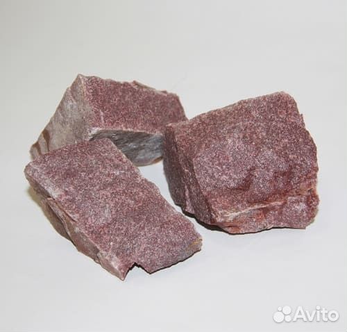 Камни для бани Кварцит малиновый (Колотый, 20 кг.)