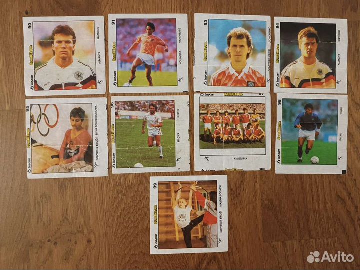 Вкладыши от жвачек Bombimbom Sport