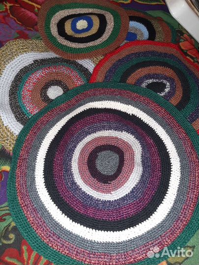 Коврики круглые вязанные