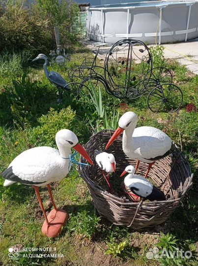 Новые Садовые Фигуры аист и аистëнок