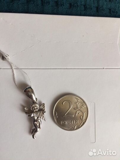 Подвеска из серебра, ангелочек
