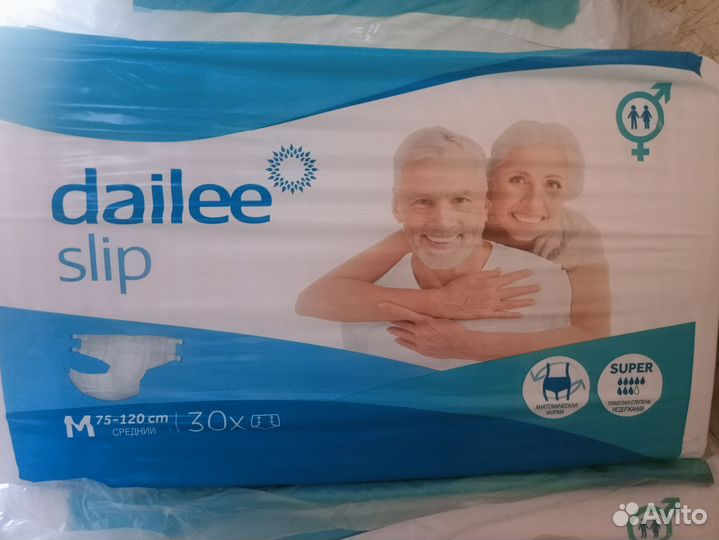 Памперсы для взрослых размер m по 30 штук