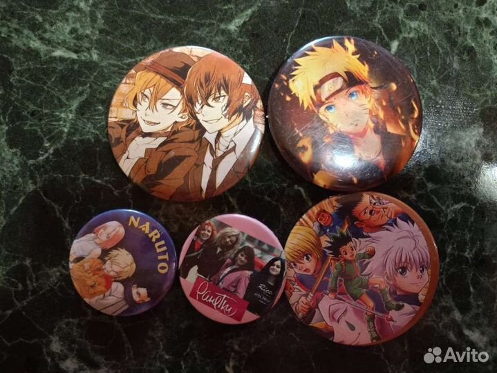 Значки аниме и ранетки