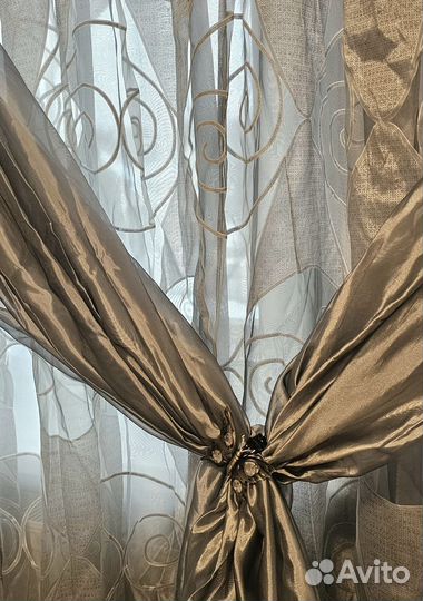 Штора для эркера или спальни