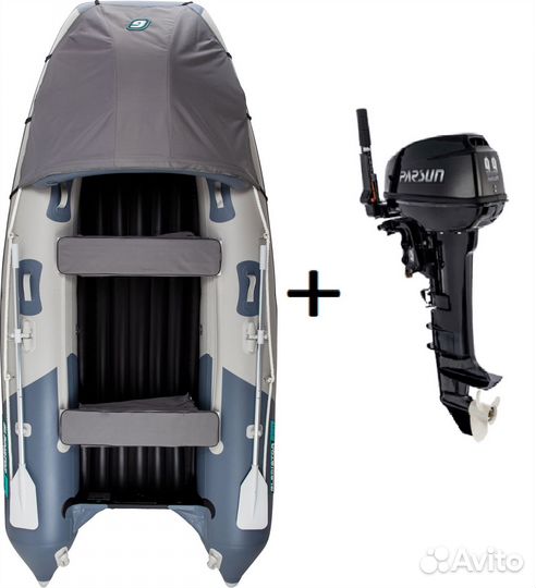 Мотор Parsun 9,9 + Лодка Gladiator E350Pro