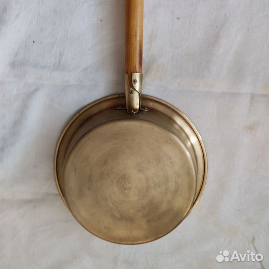 Латунный таз для варенья с ручкой