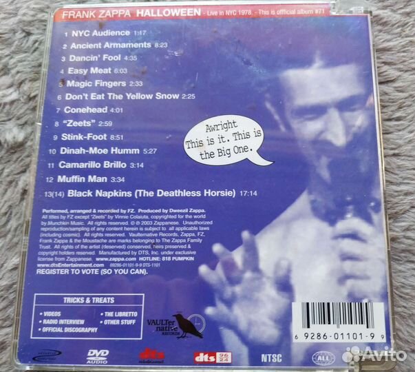Frank Zappa Halloween Dvd-audio Заппа