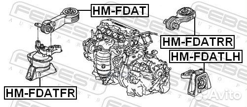 Опора двигателя задняя honda Civic 06-12 febest