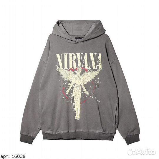 Худи Nirvana Серое