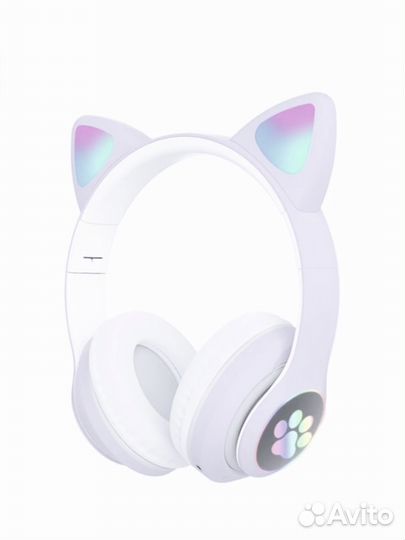 Наушники с ушками котика (детские)