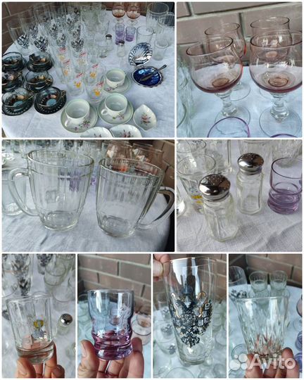 Посуда хрусталь, керамика, стекло времён СССР