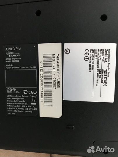 Ноутбук на запчасти Siemens