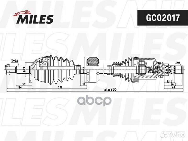 Привод в сборе LADA X-RAY 15- прав.(дв.21129/кп