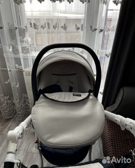 Коляска adamex barletta 2 в 1 + переносная люлька