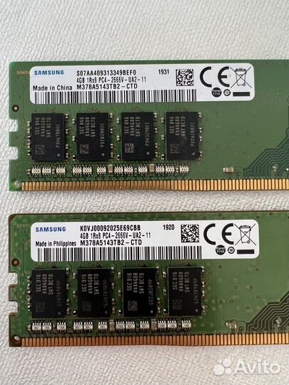 Оперативная память ddr4 8gb 2666 Samsung