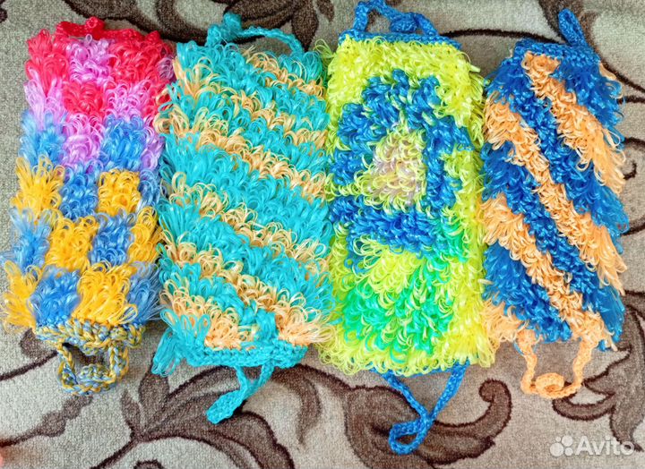 Мочалки ручной вязки