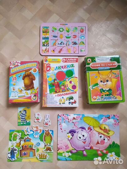 Пазлы, развивающие игры