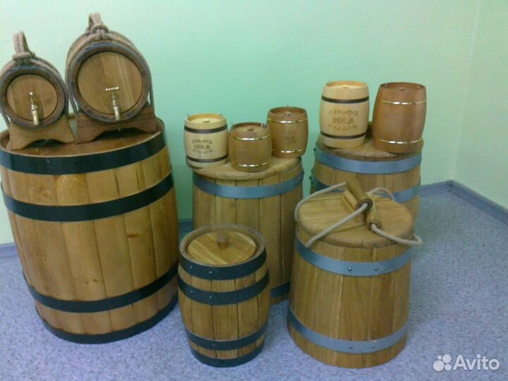 Бочки дубовые для напитков, для солений, меда