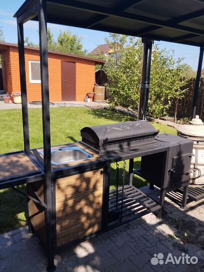 Мангал с крышей