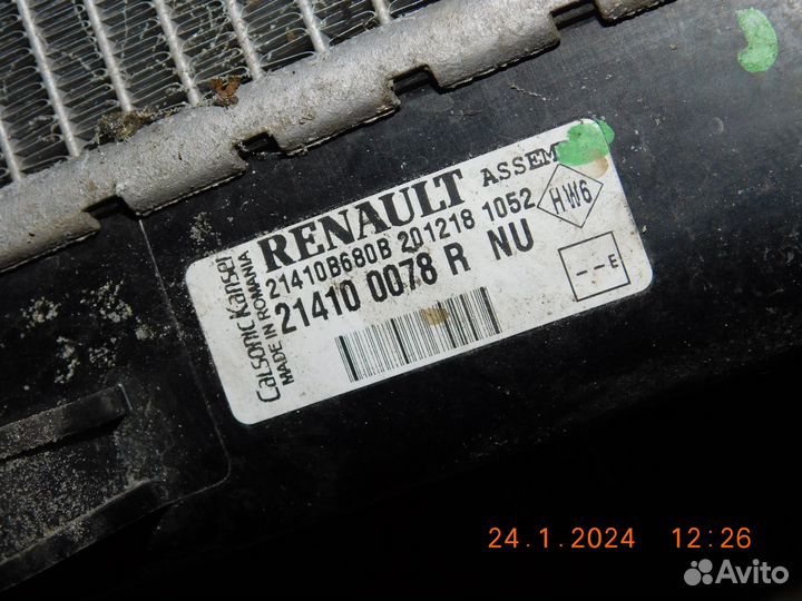 214100078r Радиатор к Renault Duster