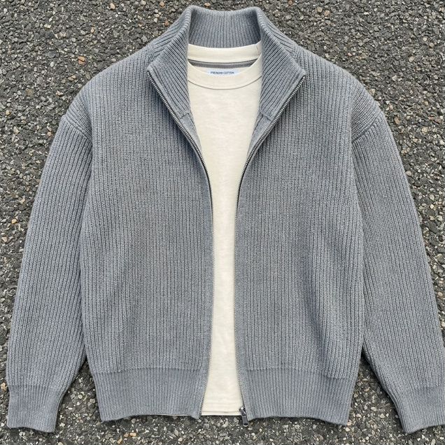 Свитер на молнии Old Money type zara type серый