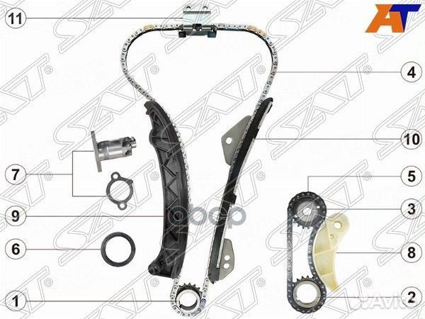 Комплект цепи грм 3zrfe toyota RAV4 12/avensis