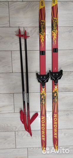 Комплект детские Лыжи беговые nordway и ботинки