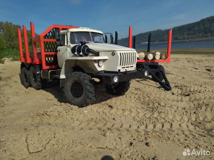 Урал 4320 с прицепом rc 1/12