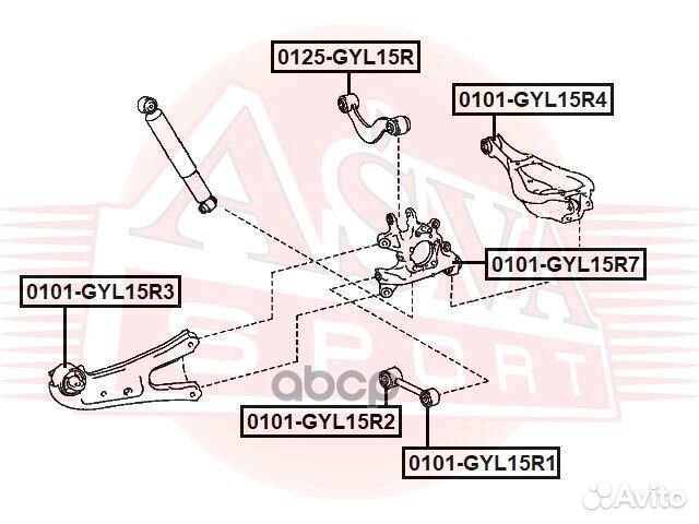 Сайлентблок задней поперечной тяги 0101GYL15R1