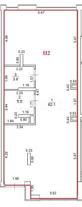 Свободного назначения, 63 м² на доке