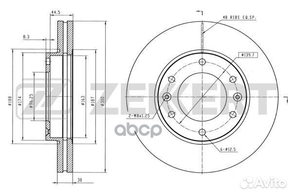 Диск торм. перед. Hyundai H-1 (TQ) 08- bs-5323