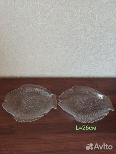 Блюдо сервировочное стекло (Турция) 3 штуки