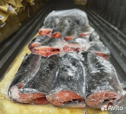 Свежемороженая горбуша потрашеная, красная рыба