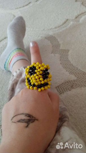 Кольцо из бисера